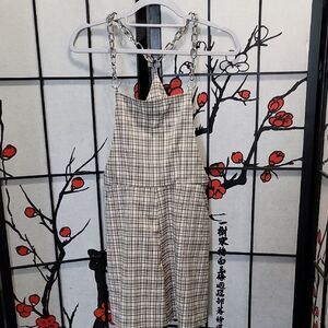 The Ragged Priest Check Chain Dress, Size Small, Detachable Front Straps